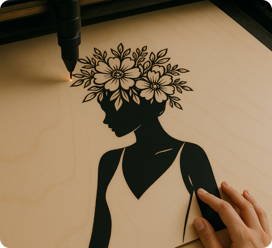 Décoration découpée au laser